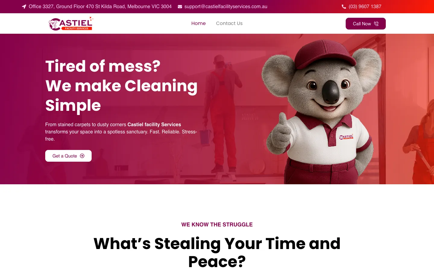 Castiel Facility Services: Brand identity & website